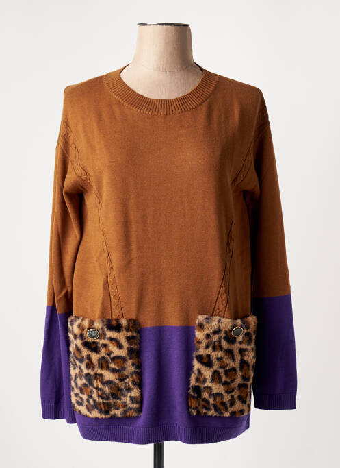 Pulover tunică maro LAFTY LIE femeie