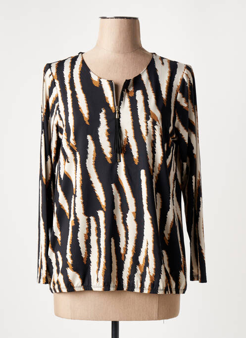 Tricou elasticitate mâneci lungi negru K-DESIGN femme