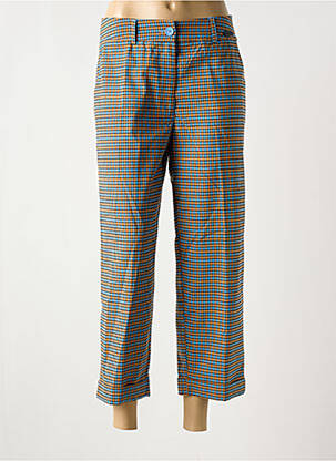 Pantalon 7/8 talie înaltă talie înaltă albastru POUPEE CHIC femeie