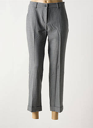 Pantalon 7/8 talie cu cleme mărime normală gri ANNA MONTANA femeie
