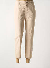 Pantalon 7/8 talie cu cleme mărime normală bej ANNA MONTANA femme