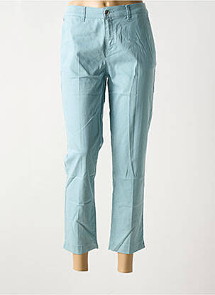 Pantalon 7/8 talie cu cleme mărime normală verde ANNA MARIA femeie