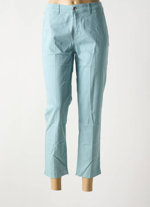 Pantalon 7/8 talie cu cleme mărime normală verde ANNA MARIA femme