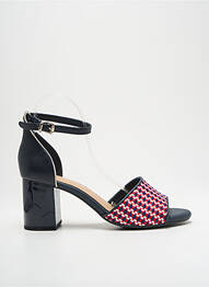 Sandale/pantofi decupați material neted toc de 4 la 6 cm albastru TOMMY HILFIGER femme