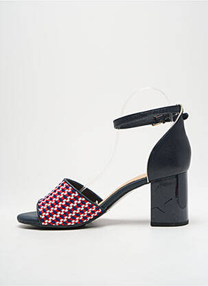 Sandale/pantofi decupați material neted toc de 4 la 6 cm albastru TOMMY HILFIGER femeie