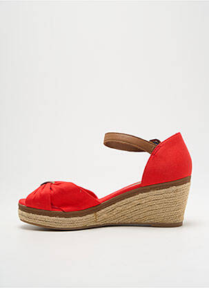 Sandale/pantofi decupați toc platformă toc de 4 la 6 cm roșu TOMMY HILFIGER femeie