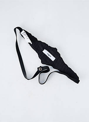 Curea efect material satinat negru SUNCOO femeie