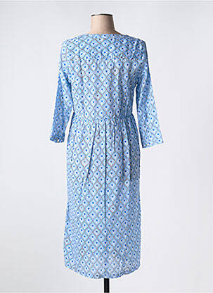 Rochie midi mâneci 3/4 mâneci 3/4 albastru CHICOSOLEIL femeie