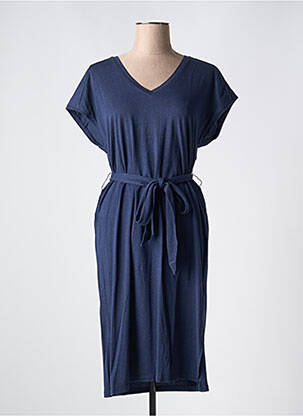 Rochie midi mâneci scurte mâneci scurte albastru GANT femeie