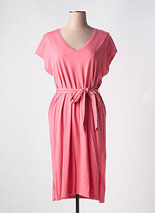 Rochie midi mâneci scurte mâneci scurte roz GANT femeie