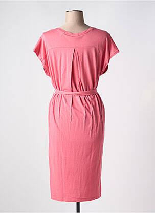 Rochie midi mâneci scurte mâneci scurte roz GANT femeie