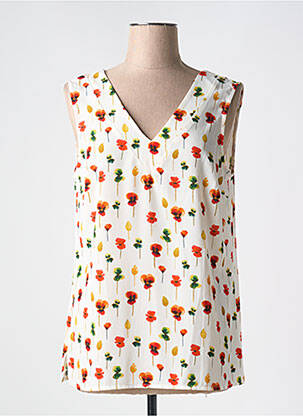 Top alb SIGNE NATURE femeie