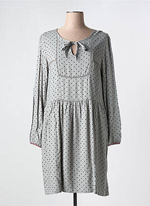 Rochie midi croială fluidă mâneci lungi gri INDI & COLD femeie