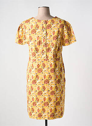 Rochie scurtă mâneci scurte mâneci scurte galben INDI & COLD femeie