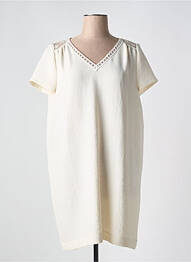 Rochie midi mâneci scurte mâneci scurte alb PABLO femme