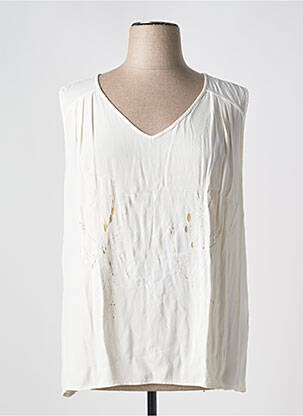 Top alb SIGNE NATURE femeie