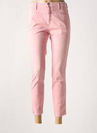Pantalon 7/8 închidere cu fermoar sub clapetă cu nasturi roz CLOSED femme