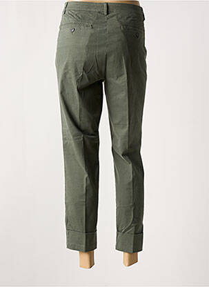 Pantalon 7/8 închidere cu fermoar sub clapetă cu nasturi verde CLOSED femeie