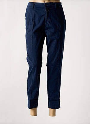 Pantalon 7/8 închidere cu fermoar sub clapetă cu nasturi albastru CLOSED femeie
