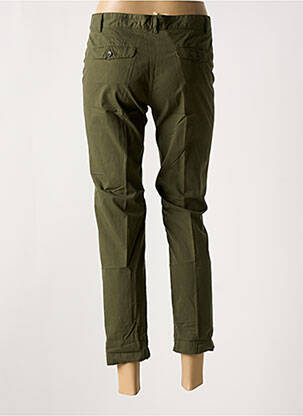 Pantalon 7/8 închidere cu fermoar sub clapetă cu nasturi verde HARTFORD femeie