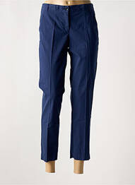 Pantalon 7/8 închidere cu fermoar sub clapetă cu nasturi albastru HARTFORD femeie