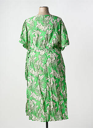Rochie midi croială fluidă mâneci scurte verde AGATHE & LOUISE femeie