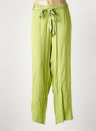 Pantalon drept țesătură poplin mărime normală verde CAPUCCINO femme