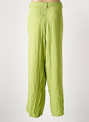 Pantalon drept țesătură poplin mărime normală verde CAPUCCINO femeie