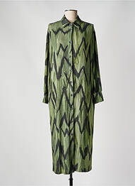 Rochie lungă mâneci lungi mâneci lungi verde ANDAM femme