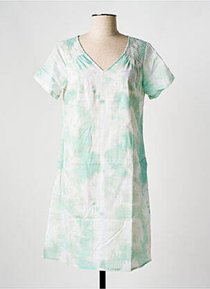 Rochie scurtă mâneci scurte mâneci scurte verde AGATHE & LOUISE femeie