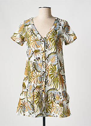 Rochie scurtă mâneci scurte mâneci scurte verde J&JOY femeie