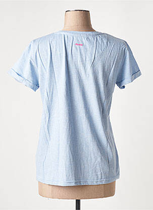 Tricou serigrafie mâneci scurte albastru J&JOY femeie