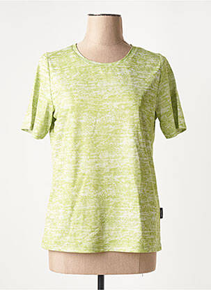 Tricou elasticitate mâneci scurte verde CAPUCCINO femeie