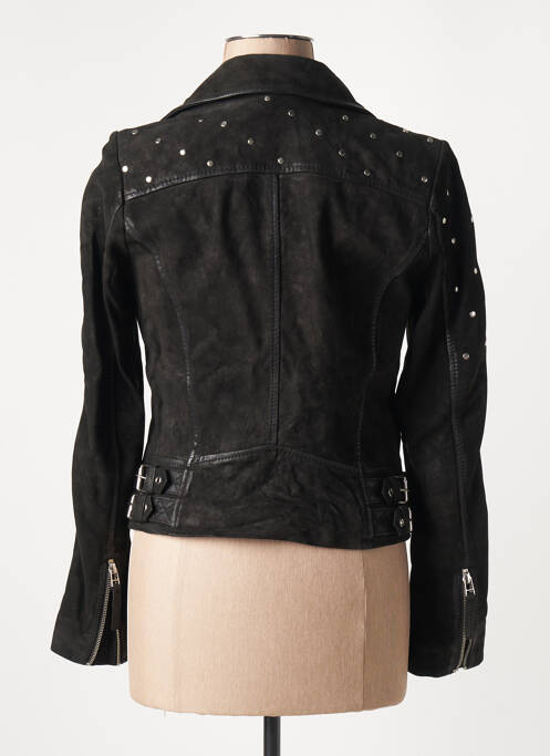 Geacă din piele negru BLUE MONKEY femeie