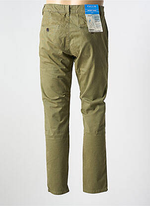 Pantalon chino închidere cu fermoar sub clapetă cu nasturi verde PULL IN femeie