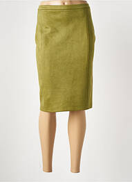 Fustă midi croială dreaptă verde QUATRE VINGT JOURS femme