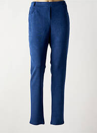 Pantalon drept talie elastică mărime normală albastru GUY DUBOUIS femme