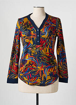 Tricou mâneci lungi mâneci lungi albastru ELEANE femeie