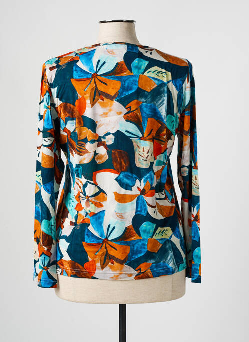 Tricou imprimeu fantezie mâneci lungi albastru GRIFFON femme