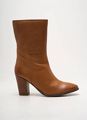 Botine/ghete material neted toc de 7 la 9 cm maro LES TROPEZIENNES PAR M.BELARBI femeie