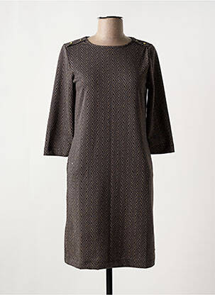 Rochie scurtă mâneci 3/4 mâneci 3/4 maro GARCIA femeie