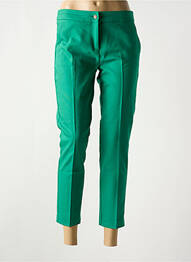 Pantalon 7/8 talie cu cleme mărime normală verde MORGAN femme