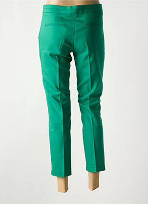 Pantalon 7/8 talie cu cleme mărime normală verde MORGAN femeie