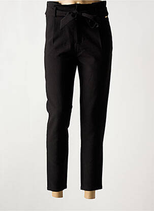 Pantalon 7/8 talie înaltă talie înaltă negru DEELUXE femeie
