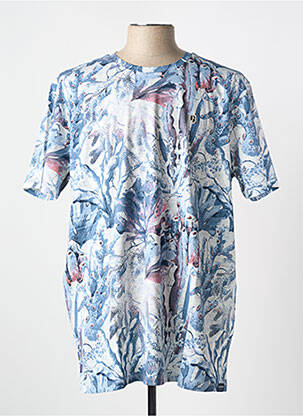 Tricou broderie mâneci scurte albastru GARCIA bărbat
