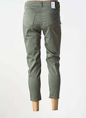 Pantalon 7/8 țesătură poplin mărime normală verde ANNA MONTANA femeie
