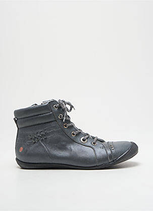Botine/ghete material neted vârf rotund gri GBB fată