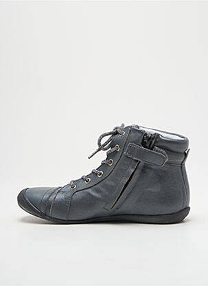 Botine/ghete material neted vârf rotund gri GBB fată