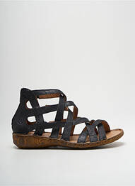 Sandale/pantofi decupați țesătură satinată toc plat până la 3 cm negru JOSEF SEIBEL femme