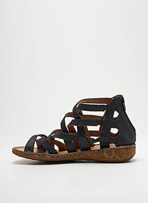 Sandale/pantofi decupați țesătură satinată toc plat până la 3 cm negru JOSEF SEIBEL femeie